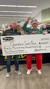4.1K views · 155 reactions | Thank you SO MUCH to everyone who stopped by our Operation Santa Paws live broadcast at Jewel-Osco yesterday to donate! Your support helps Anti-Cruelty provide for pets who don’t have homes or families this season. You can still donate by texting DONATE to 312-642-9378! ❤️ | 97.1 The Drive | Facebook