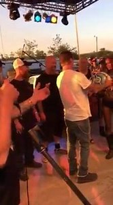 Jeff Cochran takes the Pro Chop Off win from Jeremy Cupp of LC FABRICATIONS and Bill Dodge of Blings Cycles. Cochran takes home a custom painted Bell Bike Helmets lid by Chop Docs Choppers. | SmokeOut Rally