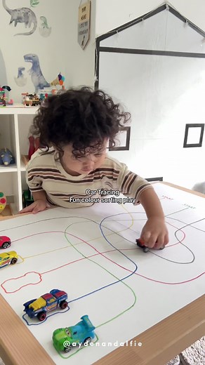 Car Tracing Fun for Toddlers: Improve Concentration & Hand-eye Coordination