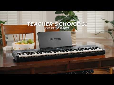 Alesis Teacher’s Choice 61 | 61-Key Portable Keyboard with Lighted Keys for Learning Piano