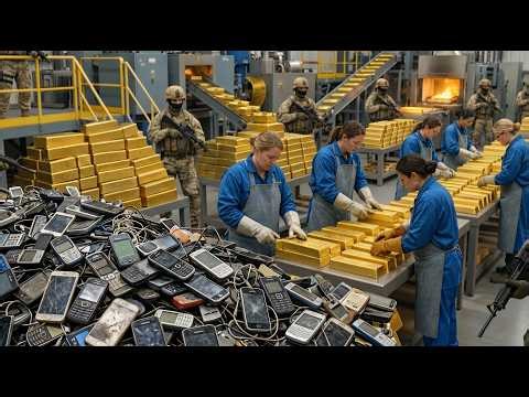How 1,000 Old Smartphones Are Turned Into Pure Gold (Full Process)