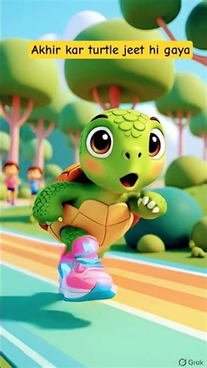 Sab soch rahe the turtle slow hai…Par akhir me race jeet gaya #youtubeshorts #viral #trending #funny