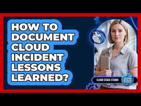 How To Document Cloud Incident Lessons Learned?