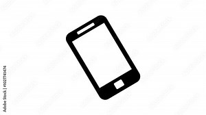 Smart phone Rotation from Horizontal to Vertical or Reverse. Animation of the phone rotating 90 degrees horizontally.