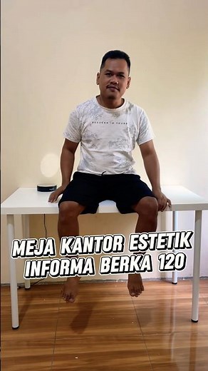 ￼Informa Berka 120 cm Meja Kantor - Putih Office Table Furnitur Kantor Meja Kerja Belajar Minimalis