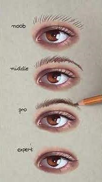 How to Draw eyebrows - Step By Step Tutorial #howtodraw #coloredpencil #coloring