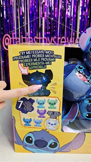 @tanjastoysreview on Instagram: "[AD] #asmr Unboxing the New Disney Stitch Collectible Figure 💙 There are seven Disney Stitch figures with a translucent color and shimmering effect, with a fun bouncy and rubbery texture.😋 The surprise capsules themselves are simply wonderful because of their cute Stitch head design 🩵❄️✨️ 🎄They will make great Christmas stocking stuffers. Available now in shops and @smythstoys_de Thank you @justplayproducts for this full box. #disney #stitch #disneystitch #li