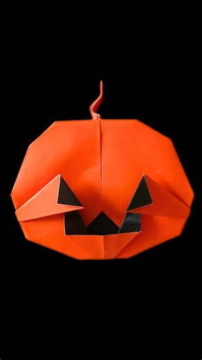 【折り紙】簡単カボチャの折り方🎃ハロウィン飾り Easy Origami Pumpkin