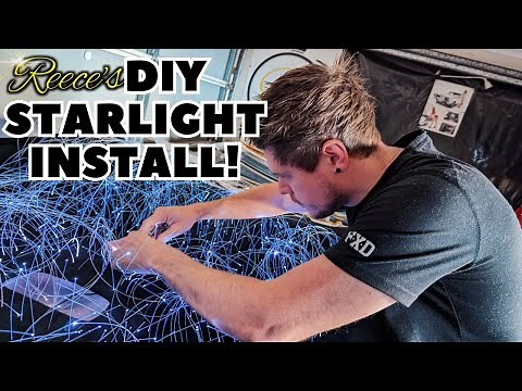 How To Install LED Fiber Optic Star Light Ceiling Kit into CAR ROOF HEADLINER