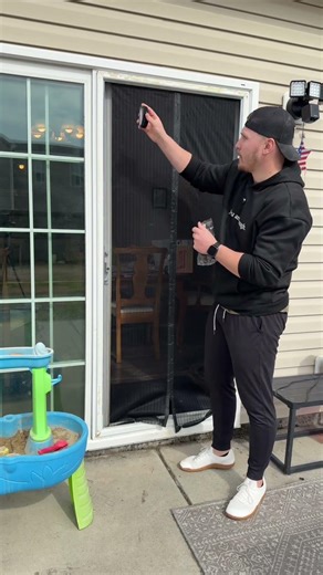 This magnetic screen door installs in minutes, seals itself every time, and just makes everyday life