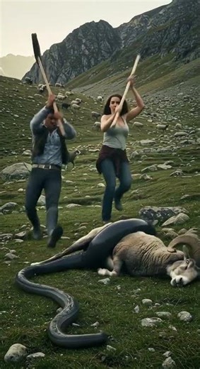 Farmers Save Himalayan Blue Sheep from Monster