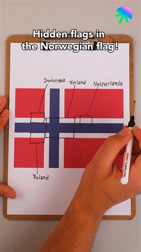 Hidden Flags Inside the Norwegian Flag! | Genius Craft