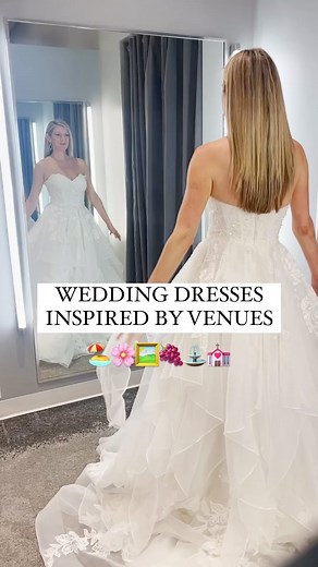 Wedding dresses inspired by wedding venues 💒 Comment your wedding location below! | David's Bridal