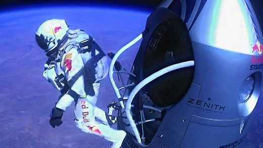 Felix Baumgartner discusses his skydive from space - video