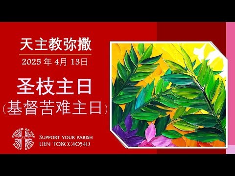 直 播 四 旬 期 圣 枝 主 日 (基督苦难主日) 华 语 弥 撒 林 必 能 神 父主 祭 2025年 4月 13日