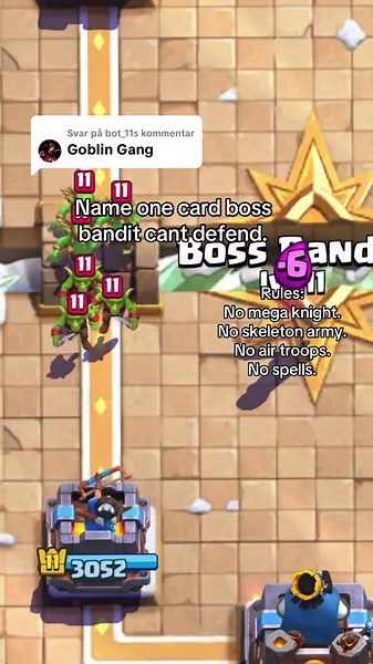 Btw the guy that commented couldnt get tagged bc i accidentally posted the vid without hashtags so it didnt tag him sry #bossbandit #goblingang #arena #kingtower #towerprincess @Oliver_Mellerup @Clash Royal ty bro❤️❤️
