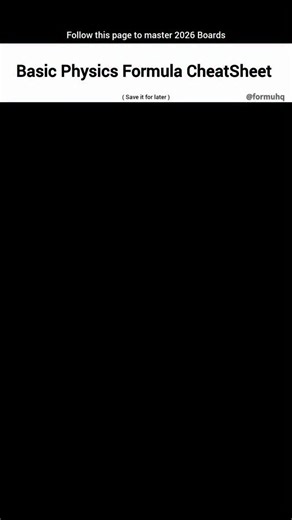 FormuHQ | CheatSheets on Instagram: "⚡ BASIC PHYSICS FORMULAE — all in one place! 💡 From Work, Energy & Power to Gas Laws — revise every key formula in 1 minute! Save 🔖 this post for quick revision & share 📲 with your study group! Follow @formuhq for more smart exam notes 🚀 . . #PhysicsNotes #ExamPrep #StudyMotivation #ScienceFacts #formuhq"