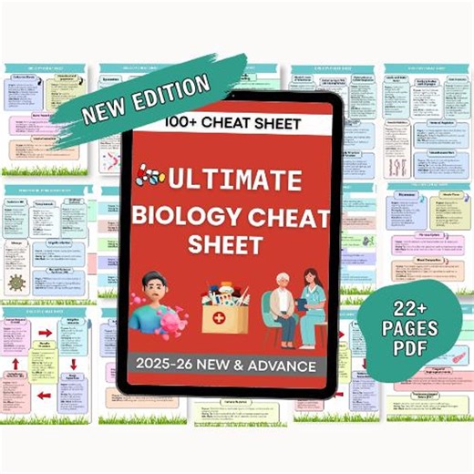 Ultimate Biology Cheat Sheet | Essential Guide for Students & Teachers | Comprehensive 2025-26 Study Guide" - Etsy Canada