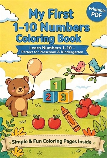 My First 1–10 Number Coloring Book for Kids | Fun & Easy Learning Numbers - Etsy Australia