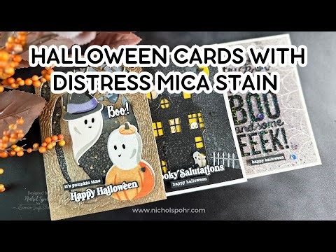 STAMPtember 2023 | Halloween Cards with Distress Mica Stain