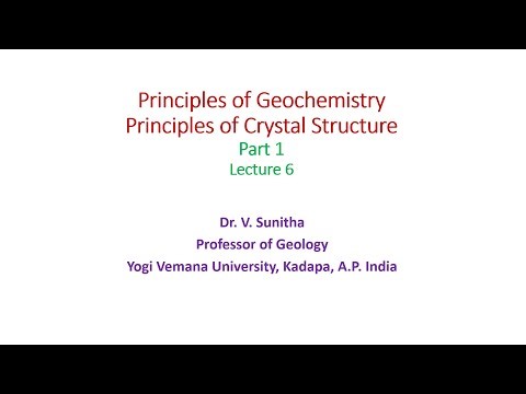 Geochem Lecture 6 Crystal structure Part 1