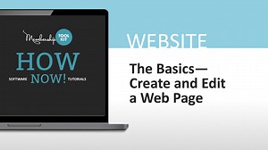 Website Basics— How to Create and Edit a Web Page