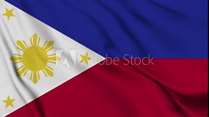 Philippines flag animation for background in 4k. Happy independence day Philippines national flag waving. Patriotism symbol. Flag motion graphics. Flag moving