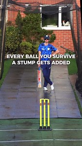 Every ball you SURVIVE, a stump gets added 🏏 #cricket #backyardcricket #englandcricket #swingbowling #cricketchallenge | Backyard Cricket UK