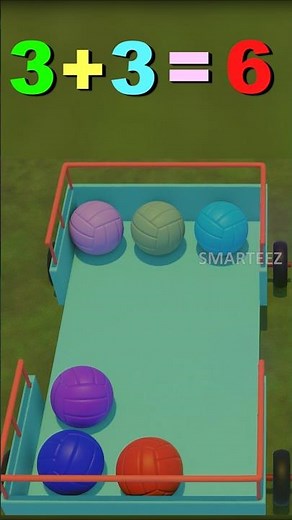 🎉 Fun with Basic Addition! 🏀 | Learn Math with Colorful Balls | Kids Educational YouTube Short 📚✨