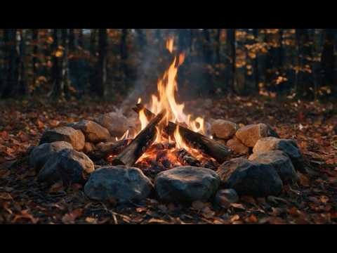 Autumn Campfire Sounds • 1 Hour for Relaxation, Reading & Focus | Four Seasons Meditation