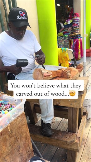 We came across Bahamian men carving beautiful art pieces out of wood. Wood sculpting takes a lot of skill and dedication. The fact that the man we communicated with in the video has been carving wood for that long speaks volumes. Watch to find out how long the first man in the video has been sculpting wood for. #travelmemories #nassau #travelcreator #traveltiktok #travelvibes