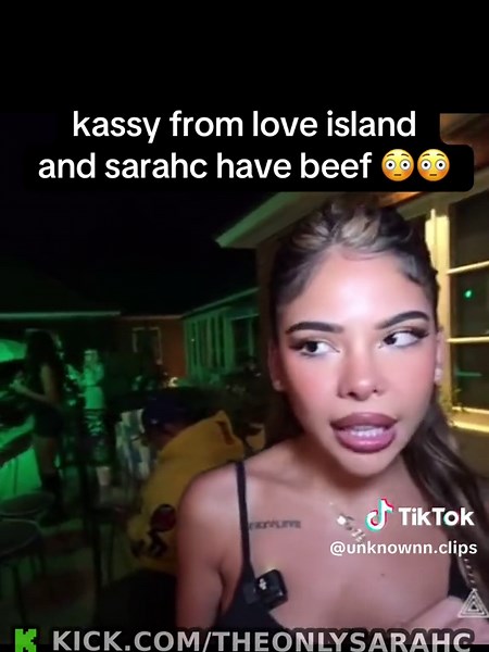 Kassy from love island and sarahc have beef 😳😳 #sarahc #kassyloveisland #loveisland #kick #fyp