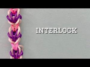 Rainbow loom bands bracelet interlock tutorial craft