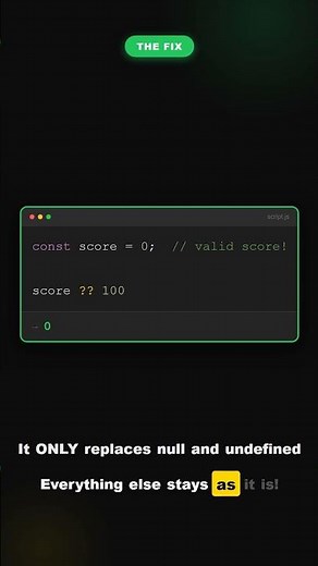 Difference between || and ?? in JavaScript. #javascript #javascripttutorial #coding #programming