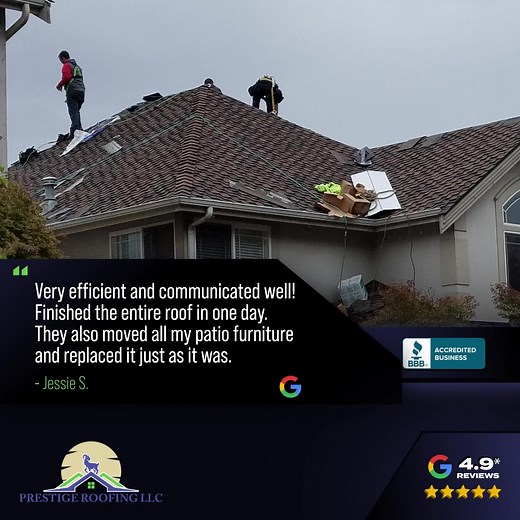 16 reactions | Roofing Needs? - Why choose Prestige Roofing?  Honest and Upfront Pricing  Licensed and Insured Contractors ⭐️ Raving Reviews: Backing Our Work with 100% Satisfaction ‍♂️ Using Our Own Crew - Never Day-Laborers Say Goodbye to Roofing Issues - Get it Done Right the First Time with Us! https://quote.theprestigeroofingllc.com/ | Prestige Roofing LLC | Facebook