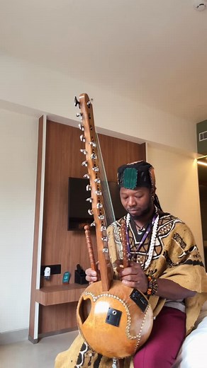 The new 21-string Kora is now prepared for tonight's performance in, India. If you are interested in acquiring a similar instrument for yourself, please feel free to contact me. #all #african #ngoni #kora | Koroleko Moussa