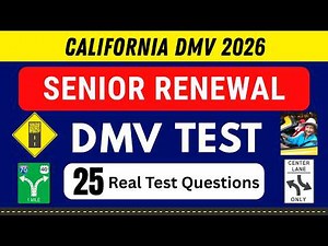 DMV Written Test 2026 | Seniors Renewal | DMV Permit Written Test 2026 | DMV Seniors Renewal Test