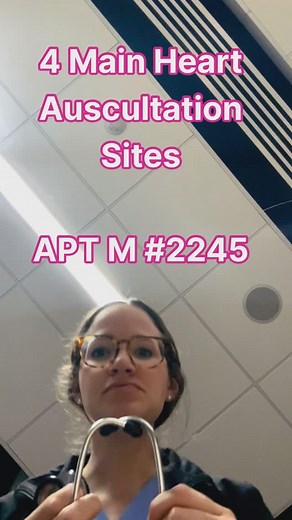 3.9K views · 314 reactions | Struggling to remember where to listen for heart sounds? APT M #2245 is your go-to mnemonic for remembering the four main heart auscultation sites! 喙變 Watch this and then join us LIVE this week as Nurse Cat breaks down a challenging NCLEX question (that you WILL see on the NCLEX!) about cardiac assessment!  | Friday, Feb 28 ⏰️ | 11:00 AM CST | Nursing and NCLEX Mastery | Facebook