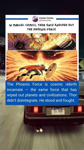 Thor once knocked out the phoenix in marvel comics #thor