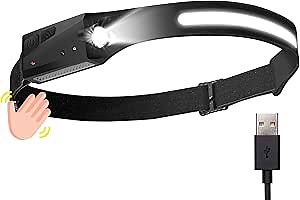 Ontel Handy Brite Rechargeable Headlamp - 260-Lumen Ultra-Bright Headlamp with 5 Light Modes, USB-Rechargeable Head Lamp for Outdoor Activities & Emergencies, 8-Hour Battery Life