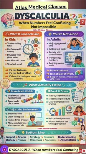 DYSCALCULIA-When numbers feel Confusing- dyscalculia signs- Living With Dyscalculia #dyscalculia⚕️👦