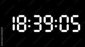 18:39 - 60 Second Full-Screen Countdown Timer with 7-Segment Display | 6:39 PM (Six O'Clock Thirty-Nine Minutes) | Eighteen O'Clock, Thirty-Nine Minutes