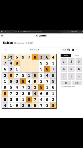 NYT Sudoku Answers Easy Medium Hard 18th December 2025 Today's Sudoku Solved https://revealthat.com/nyt-sudoku-answers-today/ | The Sudoku Player