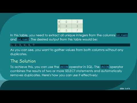 How to Combine Two ID Columns in a Single SQL SELECT Query