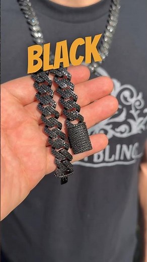 NO VISUAL DIFFERENCE Between Black Moissanite & Diamond - Iced Out Miami Cuban Chains By Harlembling