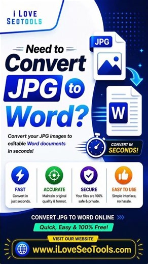 JPG to Word Converter – Free Online Image to Word Tool | iLoveSEOTools