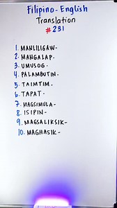 13K views · 277 reactions | Tagalog-English Translation 殺 #tagalog #english #translation #englishlearning #englishtranslation #filipinotranslation #fypviralシ #englishlesson #learnenglish #englishspeaking #practice #englishspeakingpractice #trabslate #Translate #anosaenglishang #learnenglisheveryday #everyone #followersreels | Learn English Daily | Facebook