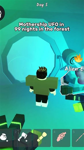 Mothership UFO in 99 nights in the forest #shorts #roblox #99nightintheforest
