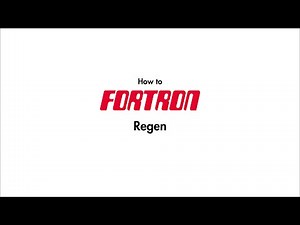 How to use Fortron's Regen with the Injector Max machine for diesel particulate filter problems