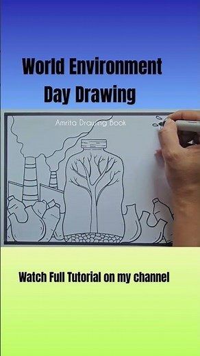 World Environment Day Poster Drawing | Environment Day Drawing | Beat Plastic Pollution Drawing Easy